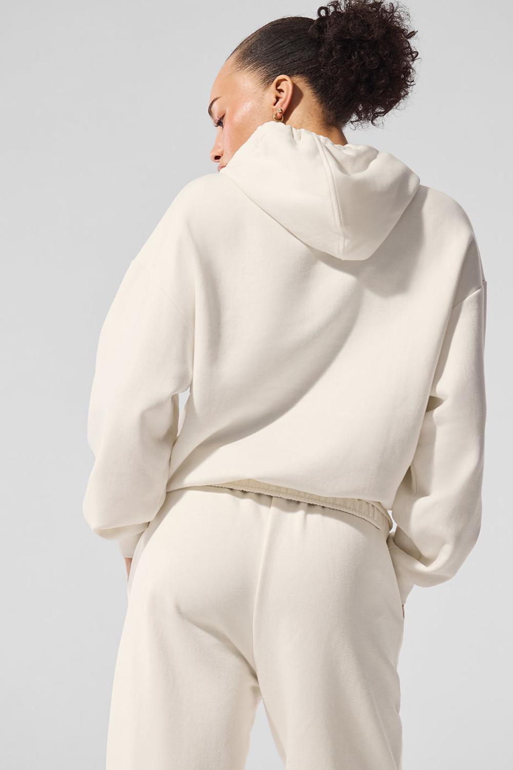 Sudadera con Capucha Alo Yoga Accolade Mujer Ivory | Colombia  GFET-68723