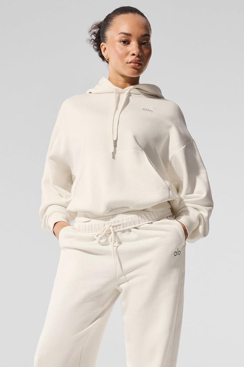 Sudadera con Capucha Alo Yoga Accolade Mujer Ivory | Colombia  GFET-68723