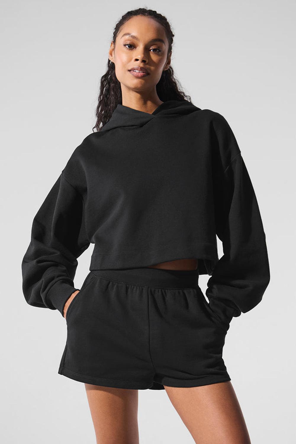 Sudadera con Capucha Alo Yoga Bae Mujer Negras | Colombia  GCRE-45326