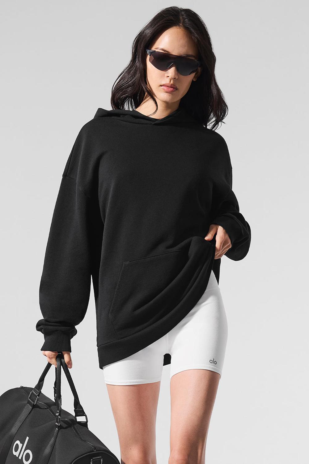 Sudadera con Capucha Alo Yoga Chill Mujer Negras | Colombia  VNGW-25170