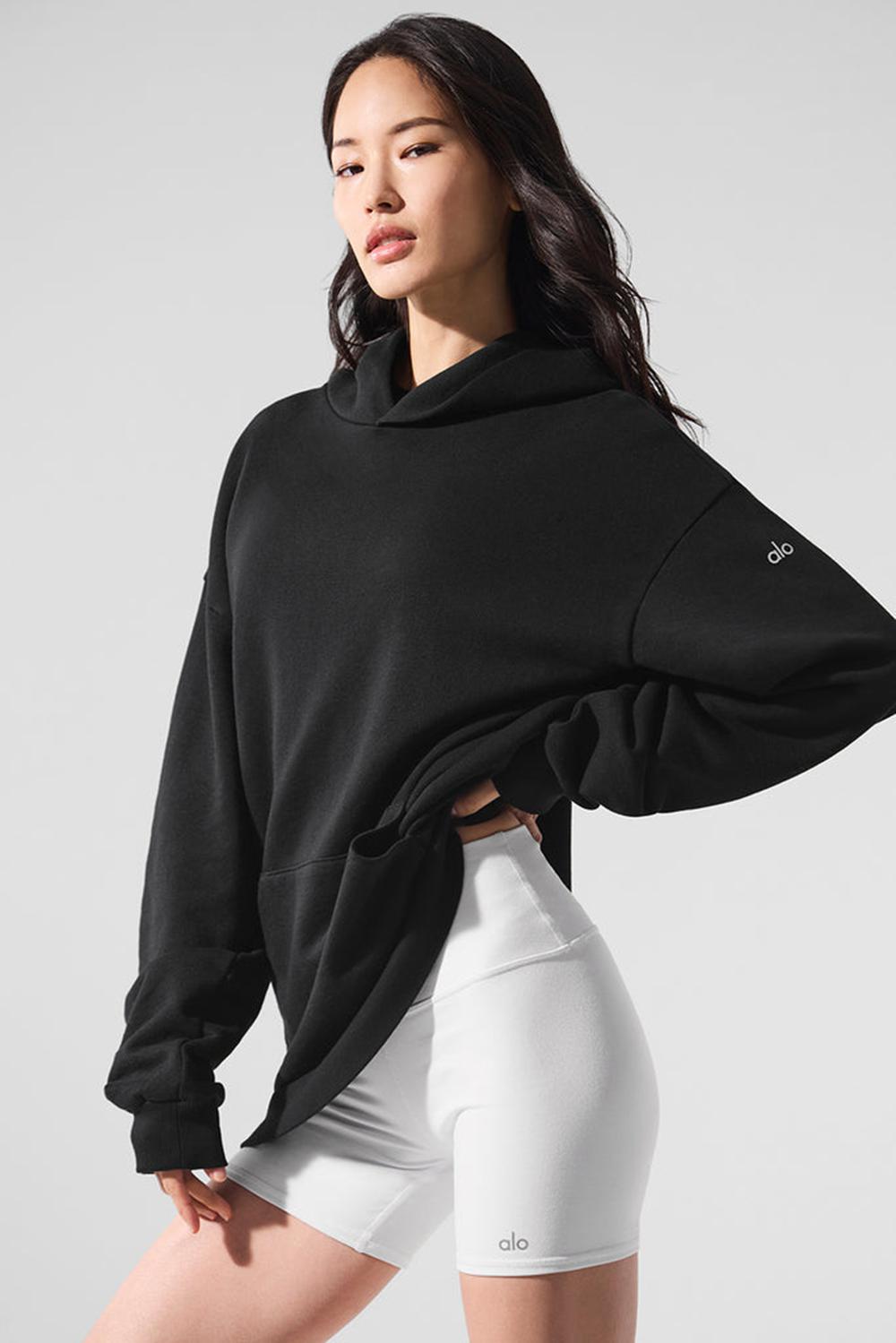 Sudadera con Capucha Alo Yoga Chill Mujer Negras | Colombia  VNGW-25170
