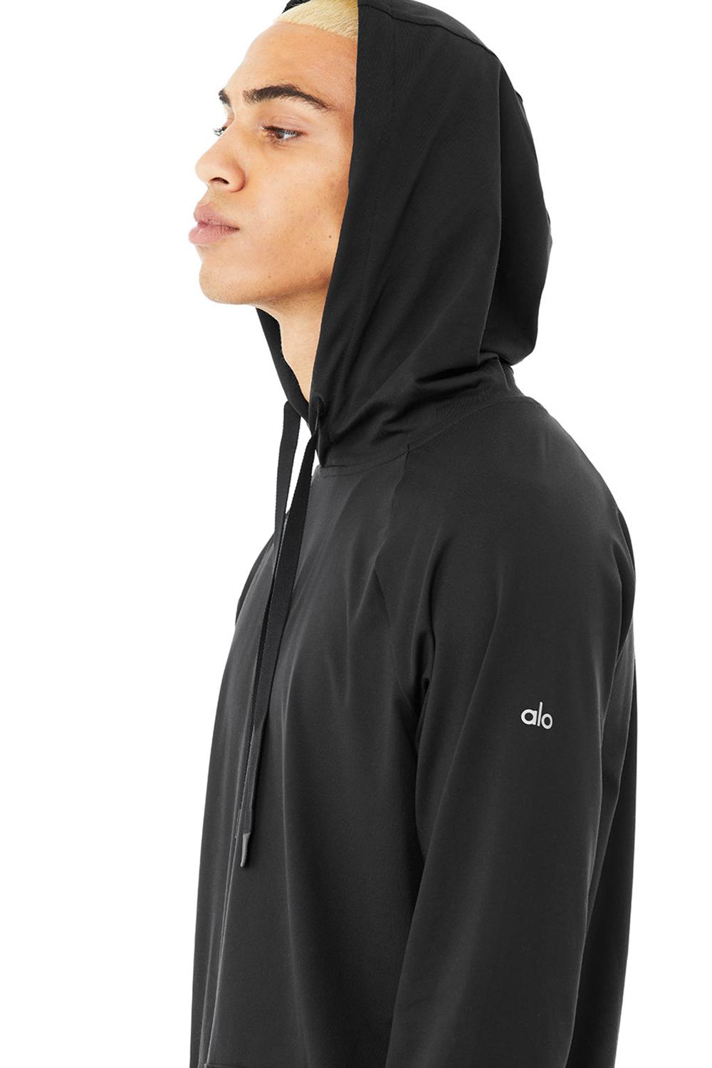 Sudadera con Capucha Alo Yoga Conquer Hombre Negras | Colombia  ANEV-24501