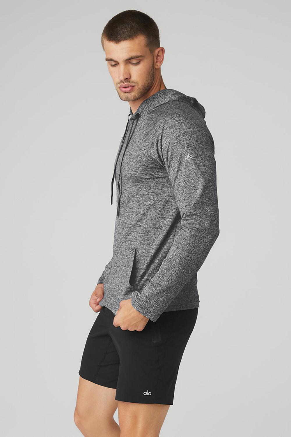 Sudadera con Capucha Alo Yoga Conquer Hombre Graphite Marl | Colombia  DJZC-46751
