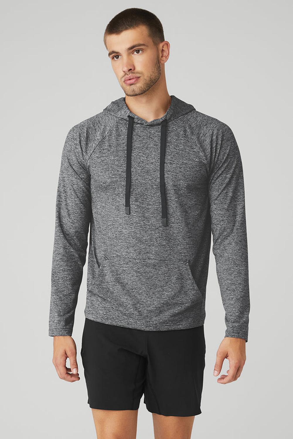 Sudadera con Capucha Alo Yoga Conquer Hombre Graphite Marl | Colombia  DJZC-46751
