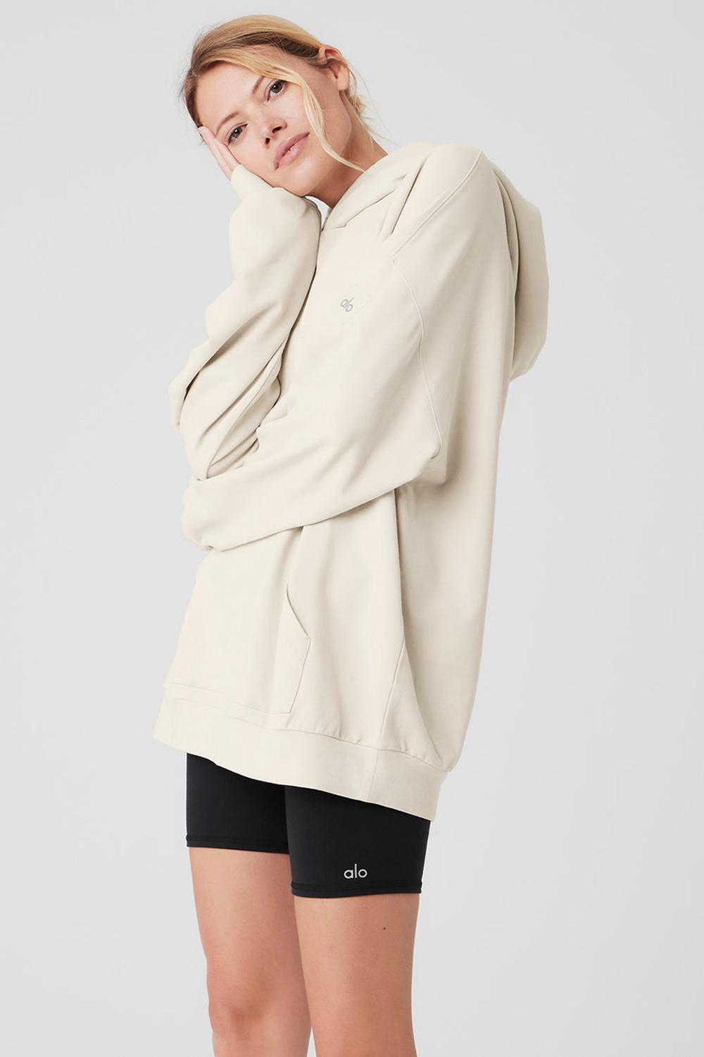 Sudadera con Capucha Alo Yoga Double Take Mujer Bone | Colombia  RZNH-28439