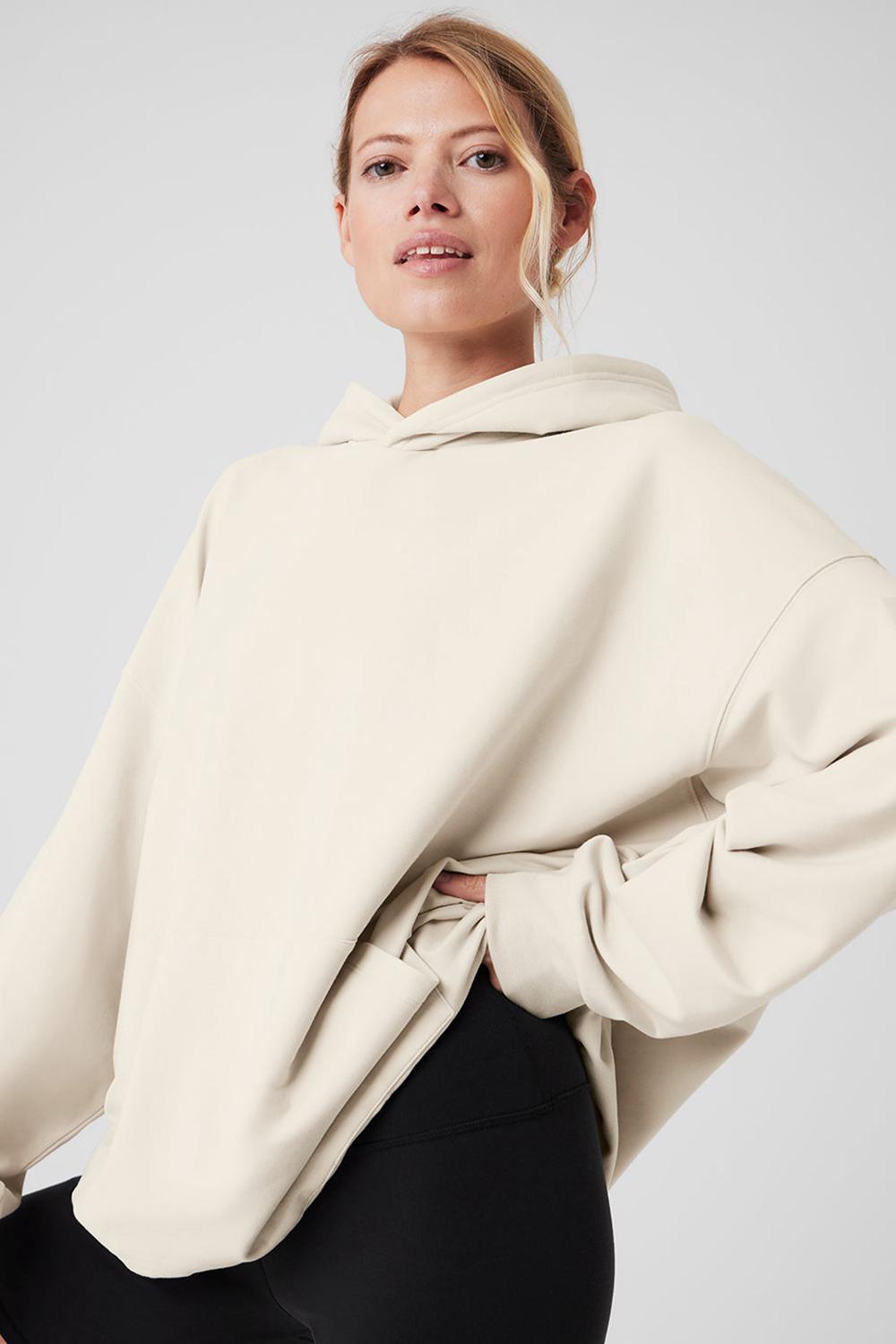Sudadera con Capucha Alo Yoga Double Take Mujer Bone | Colombia  RZNH-28439