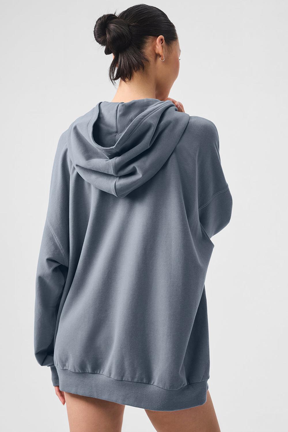 Sudadera con Capucha Alo Yoga Double Take Mujer Gris | Colombia  QTIZ-63951