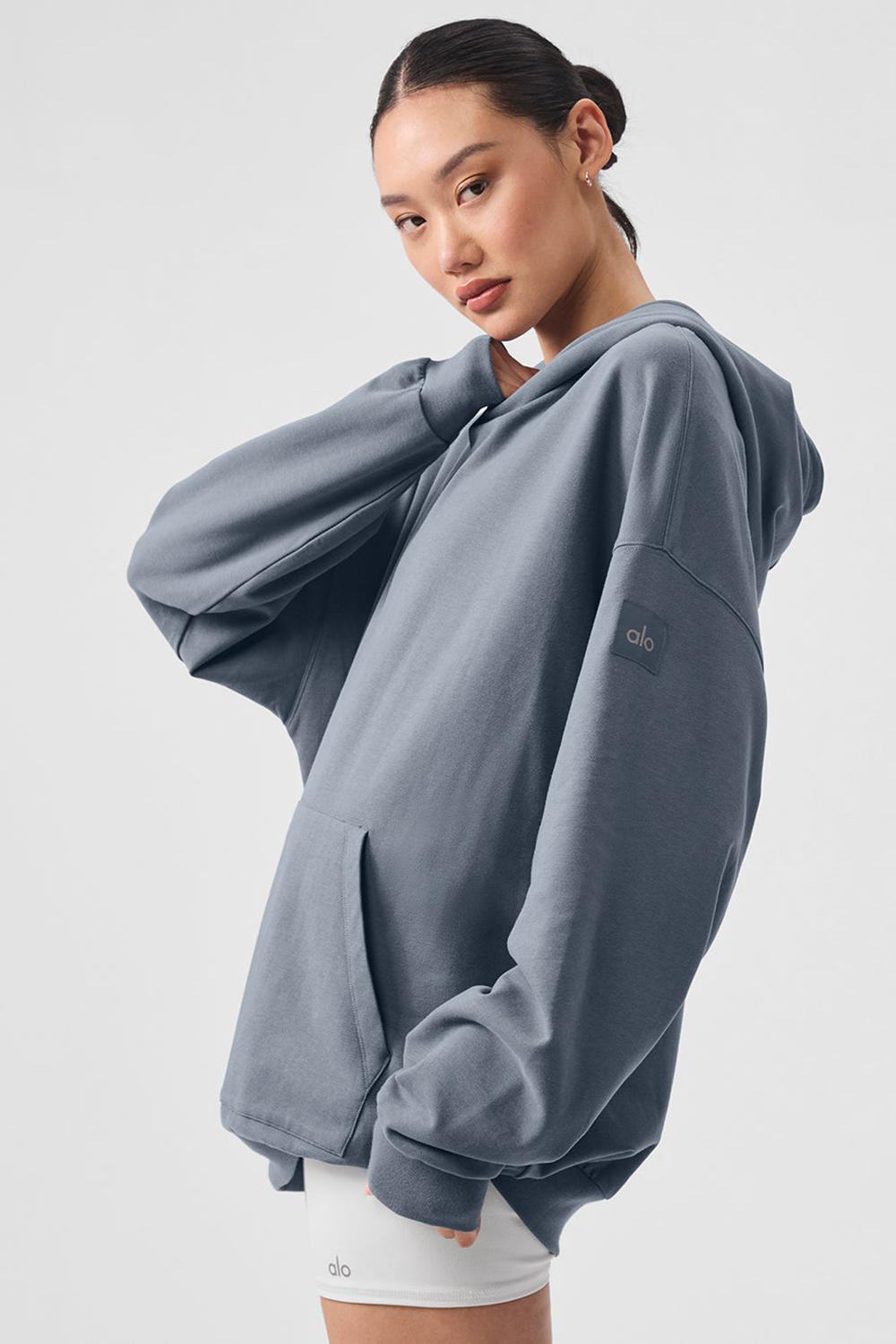 Sudadera con Capucha Alo Yoga Double Take Mujer Gris | Colombia  QTIZ-63951