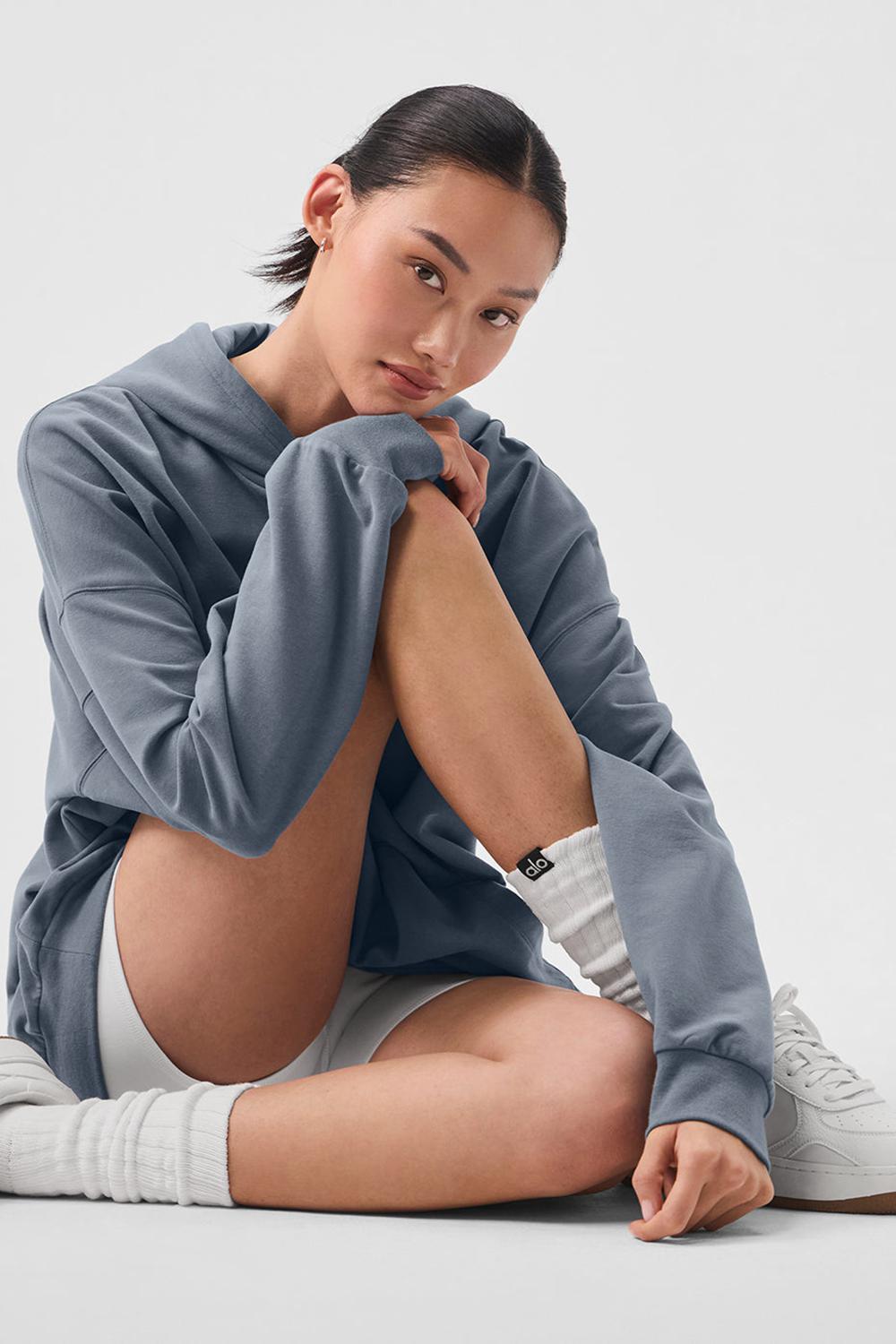 Sudadera con Capucha Alo Yoga Double Take Mujer Gris | Colombia  QTIZ-63951