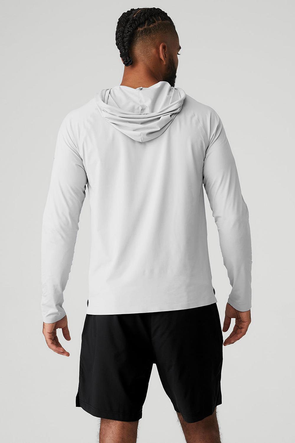 Sudadera con Capucha Alo Yoga Idol Runner Hombre Titanium | Colombia  CPXB-69315