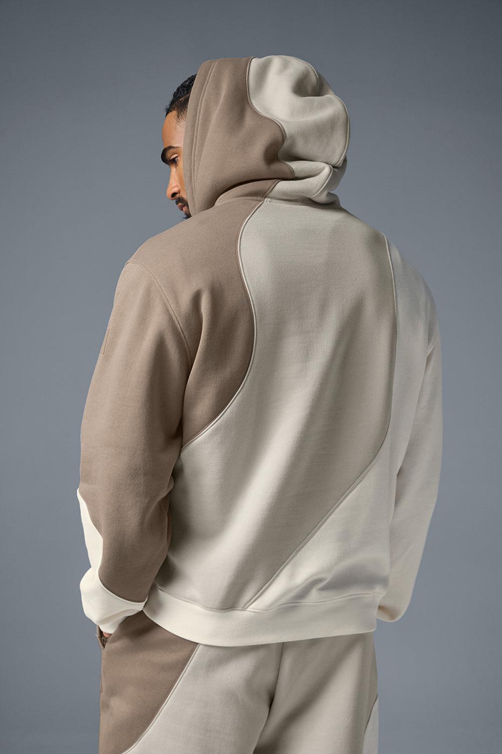 Sudadera con Capucha Alo Yoga Make Waves Hombre Ivory / Bone / Gravel | Colombia  RVJP-37046