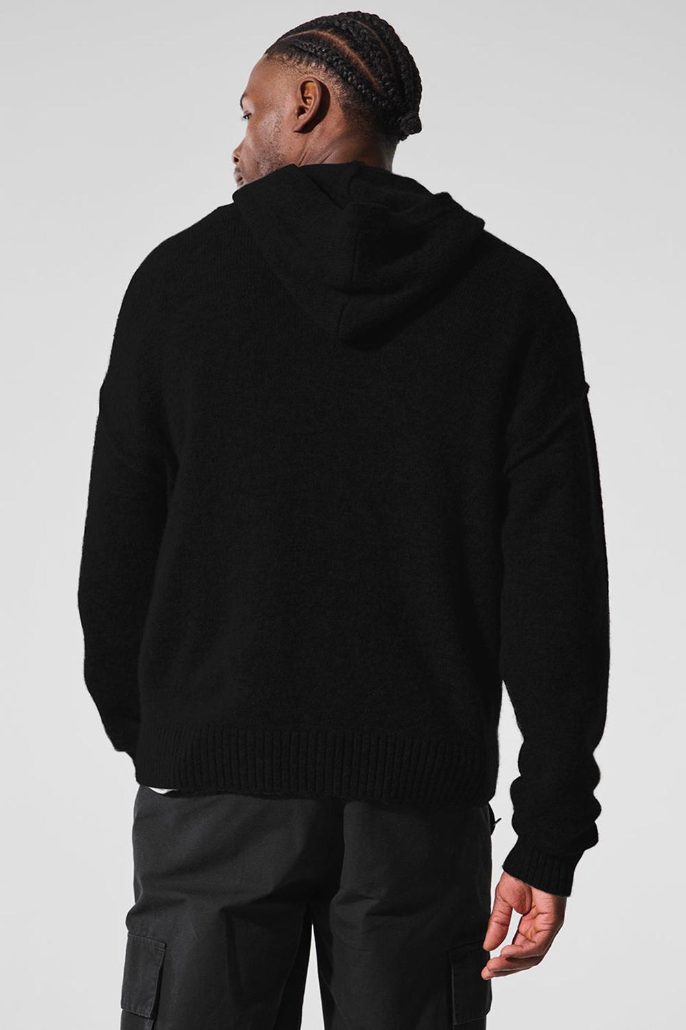 Sudadera con Capucha Alo Yoga New Class Cashmere Full Zip Hombre Negras | Colombia  MVWE-79106