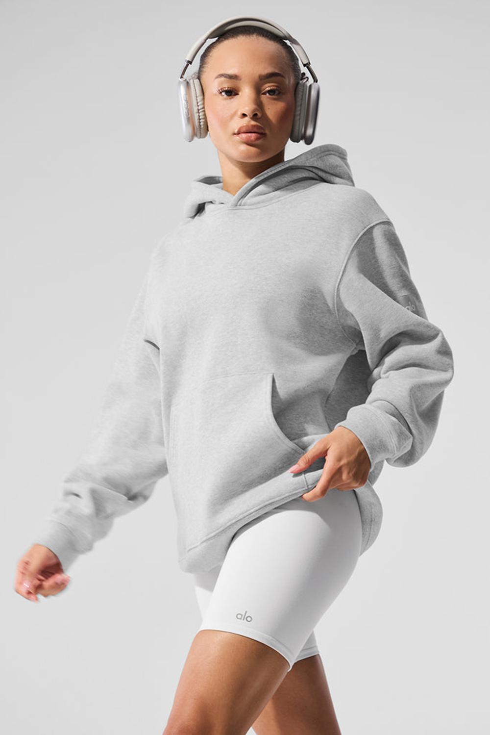 Sudadera con Capucha Alo Yoga Renown Heavy Weight Mujer Gris | Colombia  YFNH-27189