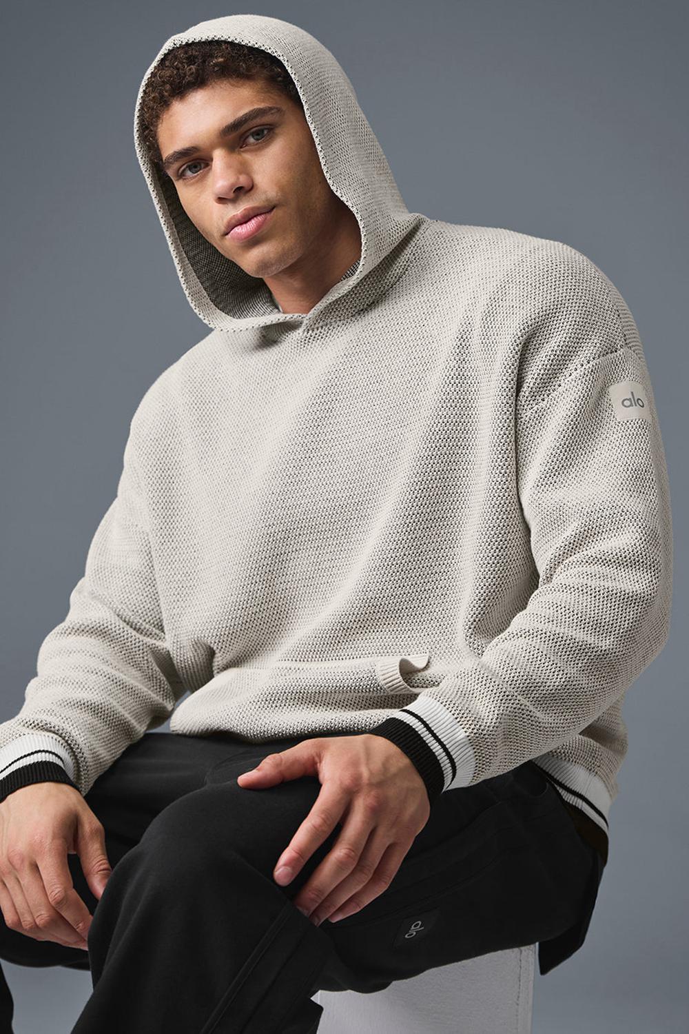 Sudadera con Capucha Alo Yoga Sports Club Knit Hombre Bone | Colombia  GHSF-80916