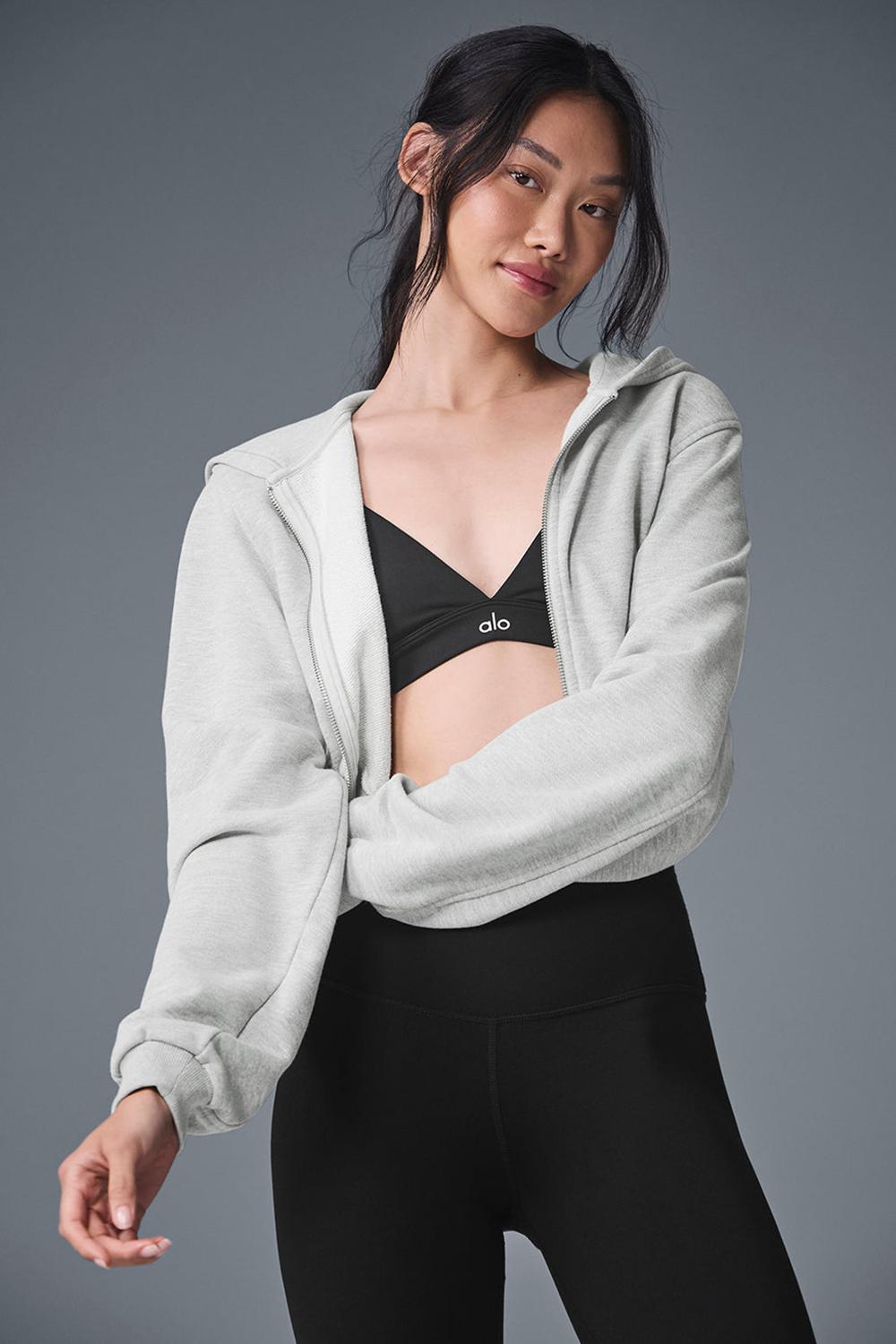 Sudadera con Capucha Alo Yoga Sweet Escape Zip Up Mujer Gris | Colombia  TJLI-36981