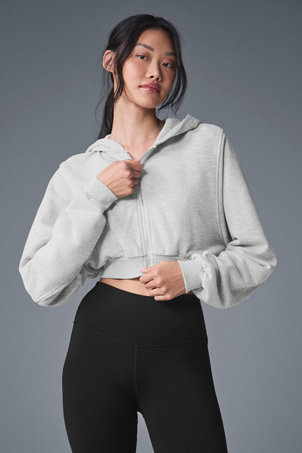 Sudadera con Capucha Alo Yoga Sweet Escape Zip Up Mujer Gris | Colombia  TJLI-36981