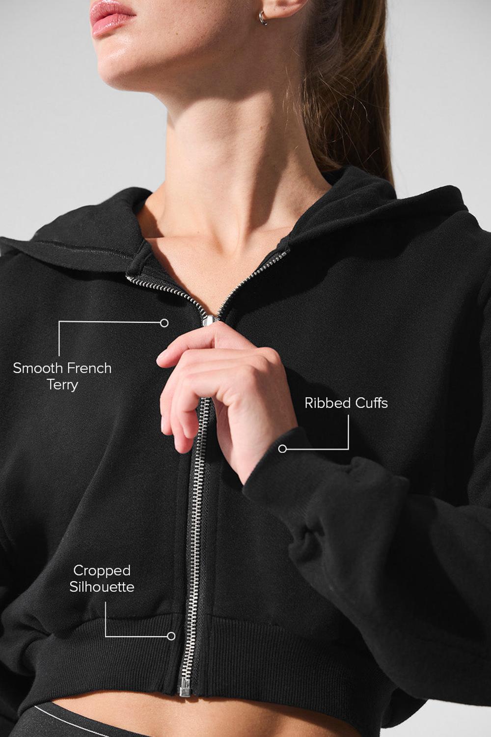 Sudadera con Capucha Alo Yoga Sweet Escape Zip Up Mujer Negras | Colombia  QCZG-58307