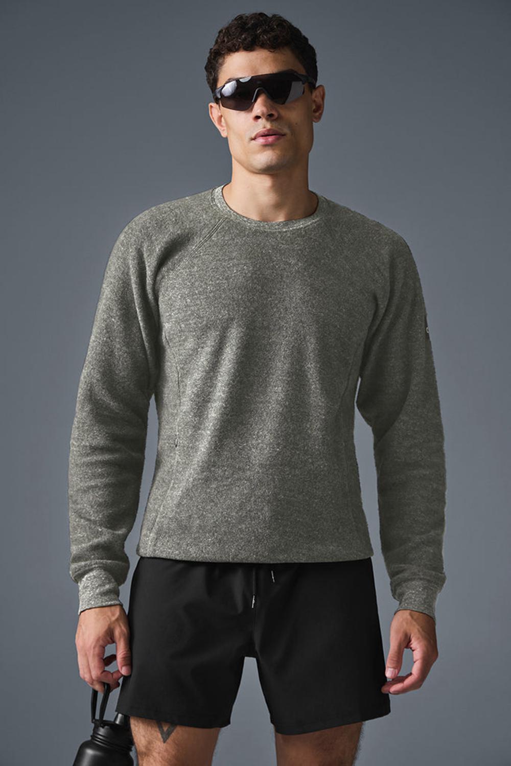 Sudaderas Alo Yoga Relaxed Crew Neck Hombre Gris | Colombia  OUHZ-98317