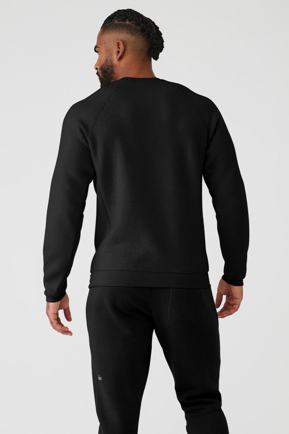 Sudaderas Alo Yoga Triumph Crew Neck Hombre Negras | Colombia  RWAT-03562