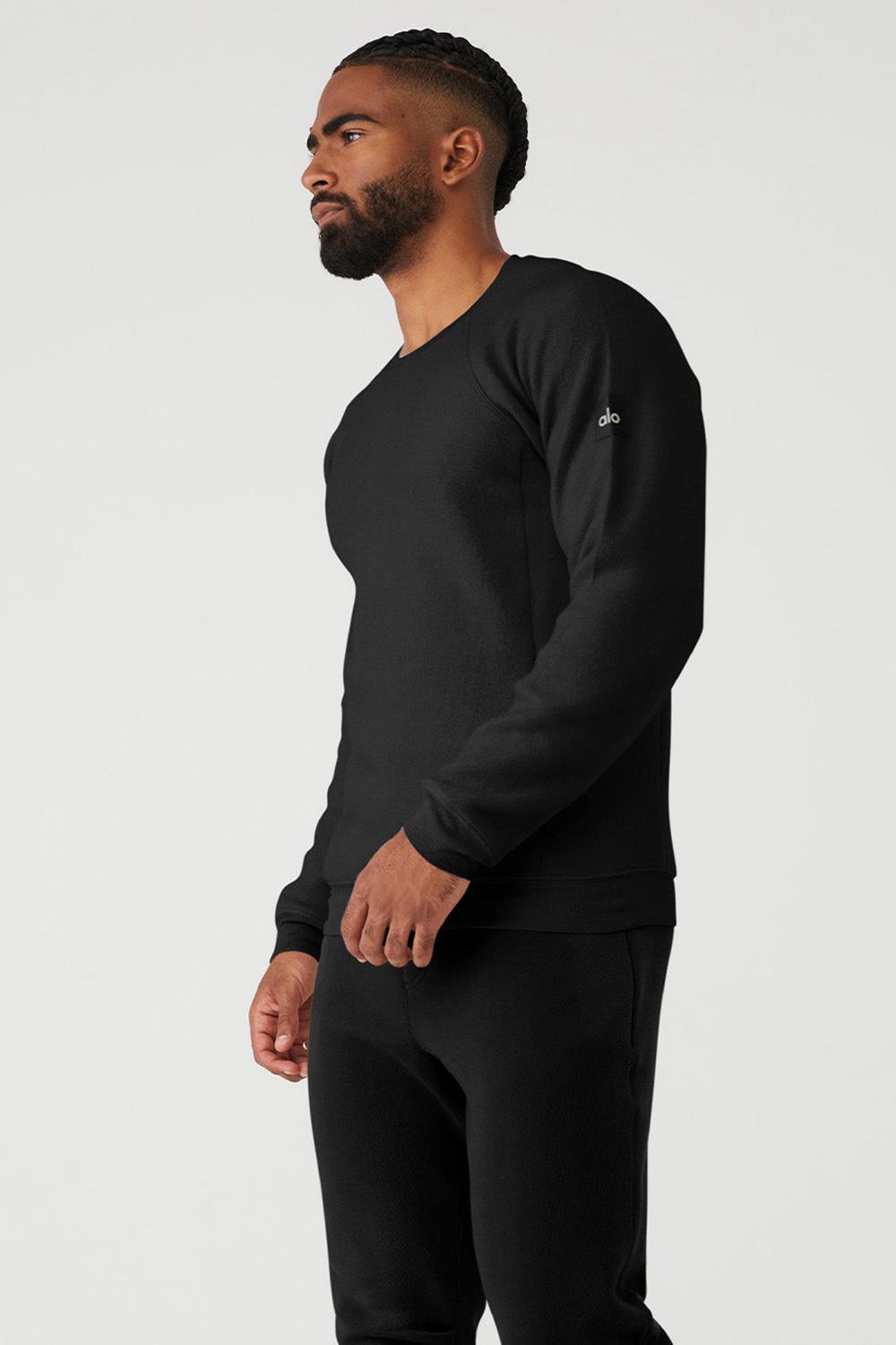 Sudaderas Alo Yoga Triumph Crew Neck Hombre Negras | Colombia  RWAT-03562