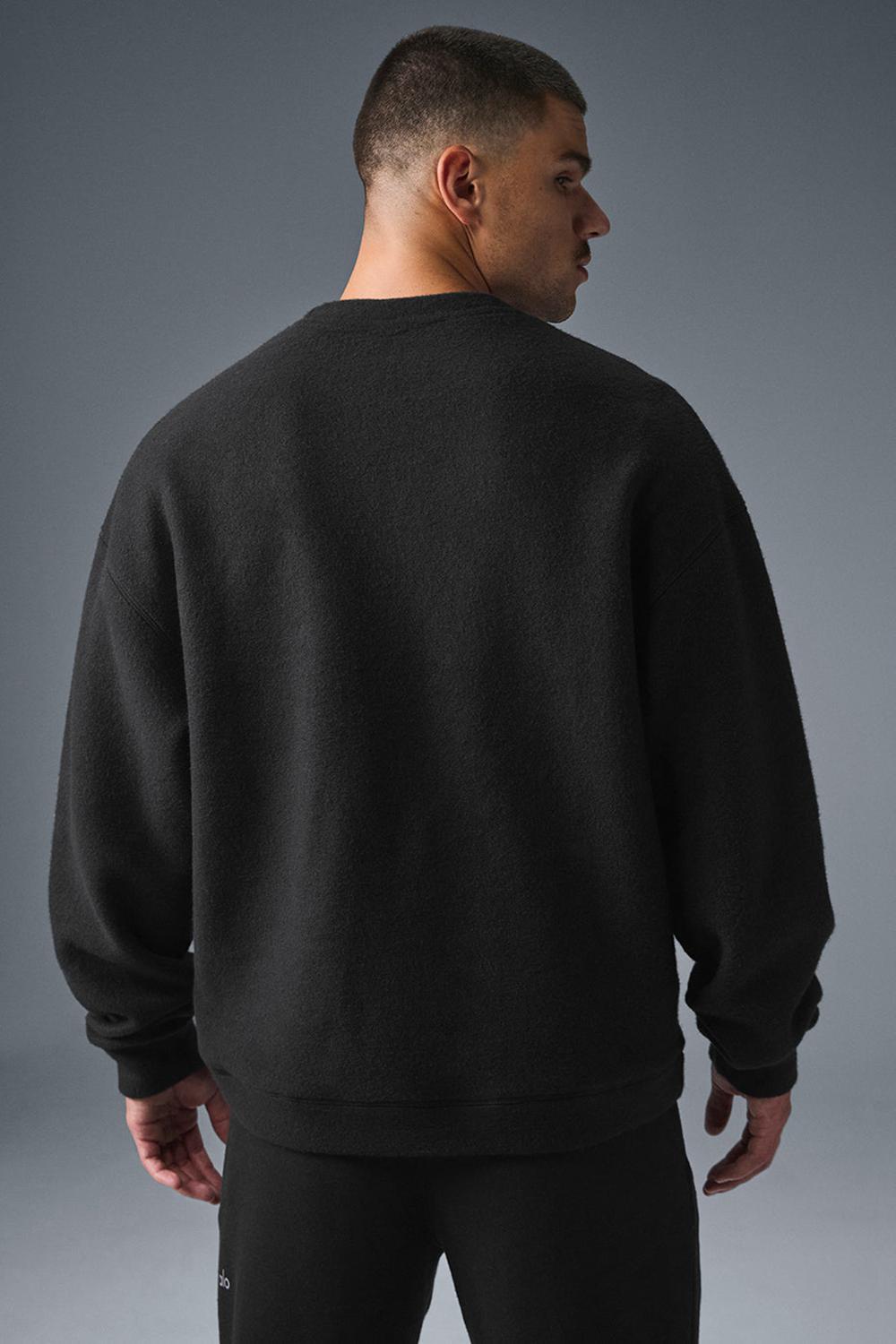 Sudaderas Alo Yoga Triumph Restore Crew Neck Hombre Negras | Colombia  OMQC-31480