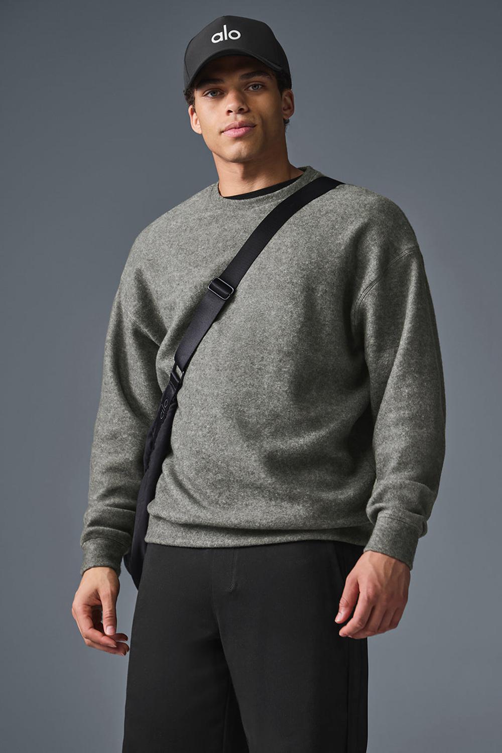 Sudaderas Alo Yoga Triumph Restore Crew Neck Hombre Gris | Colombia  GTRB-23159