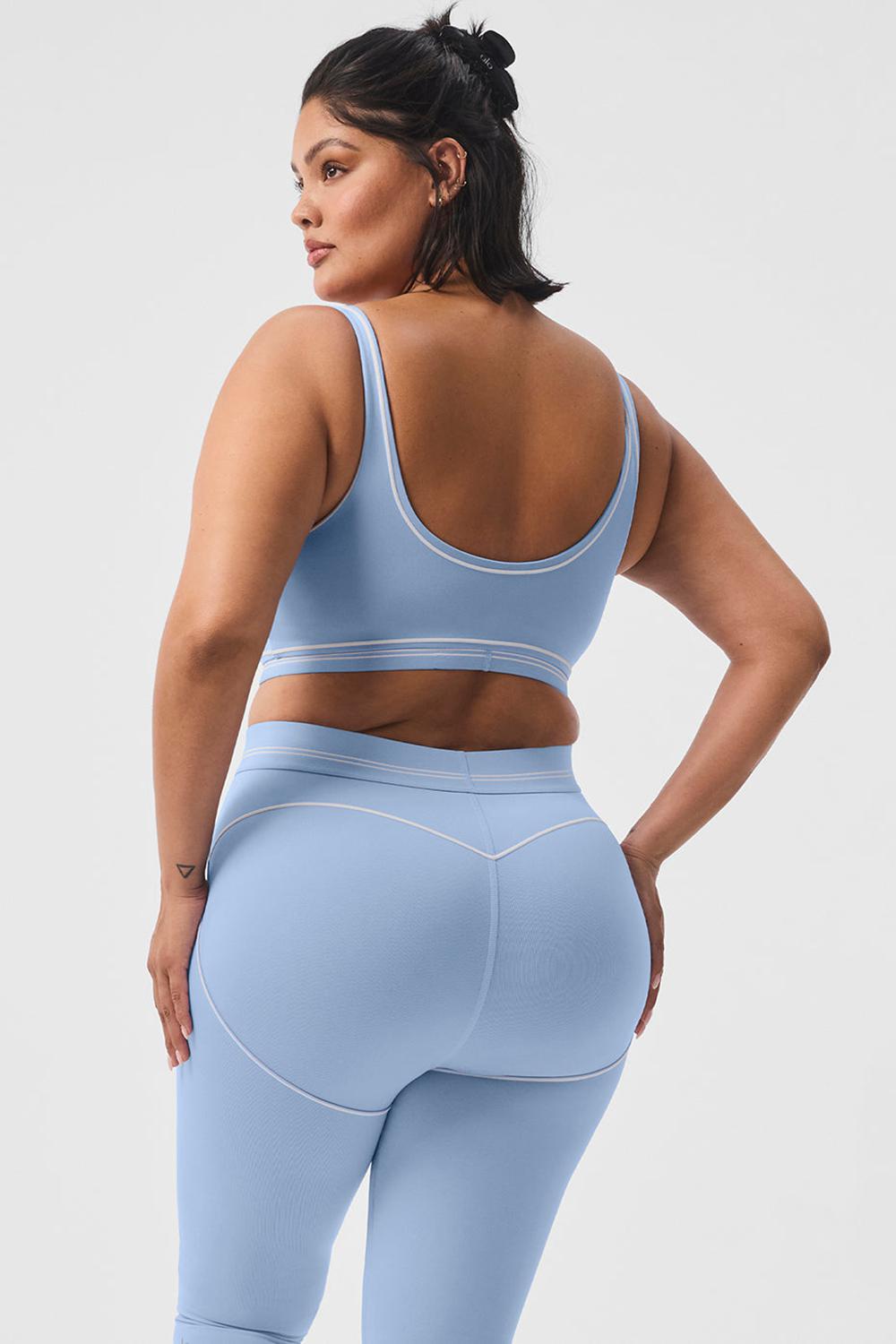 Sujetador Deportivo Alo Yoga Airbrush Heart Throb Mujer Azules Blancas | Colombia  TGEK-23761