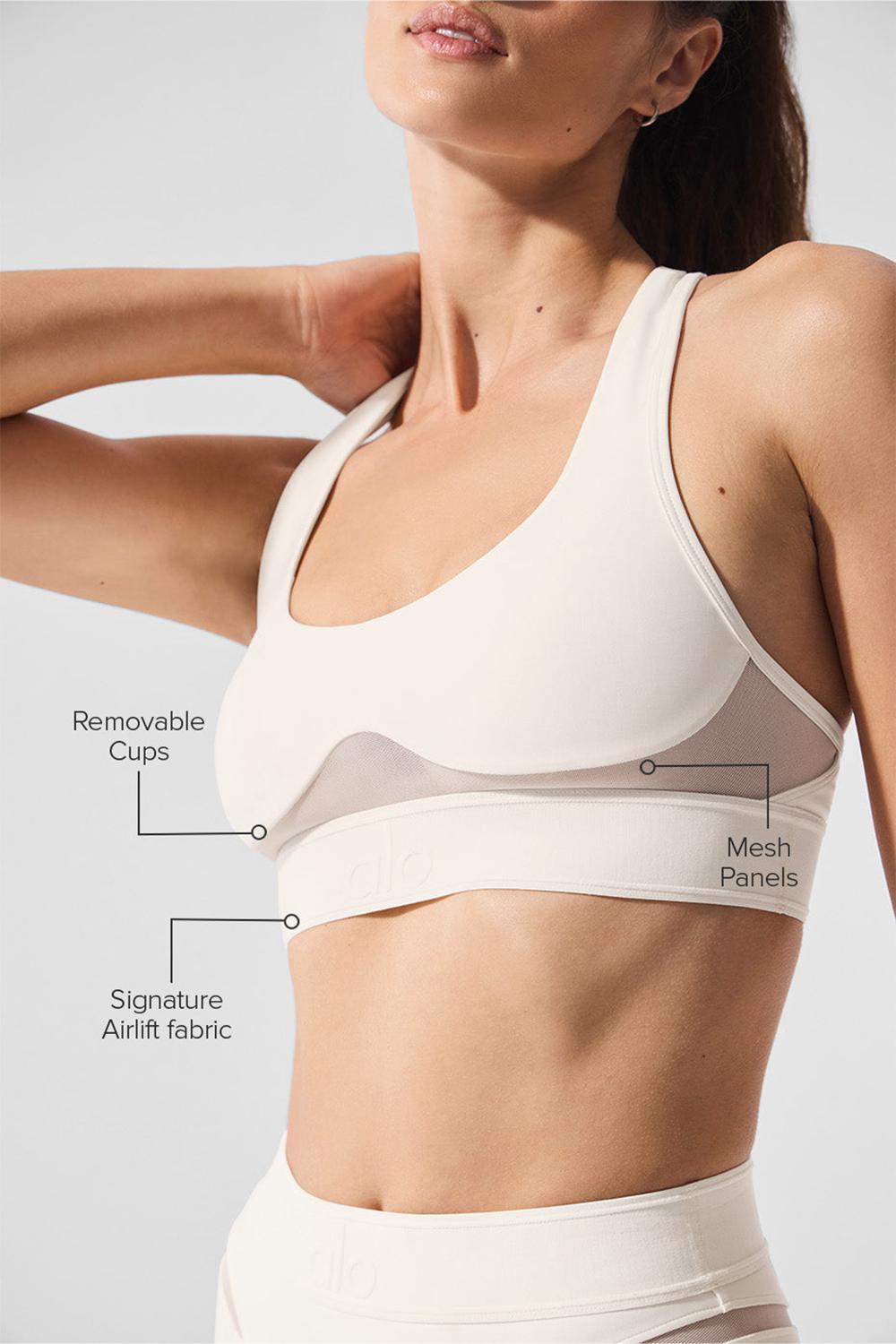 Sujetador Deportivo Alo Yoga Airlift Rebel Mujer Ivory | Colombia  ZAXH-78019