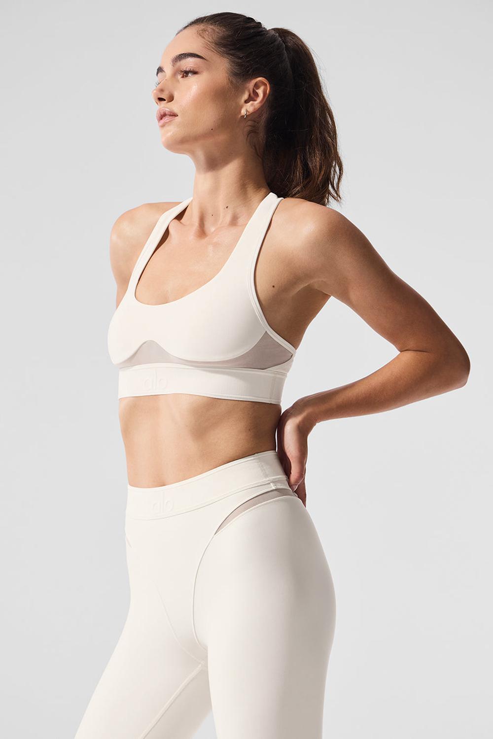 Sujetador Deportivo Alo Yoga Airlift Rebel Mujer Ivory | Colombia  ZAXH-78019