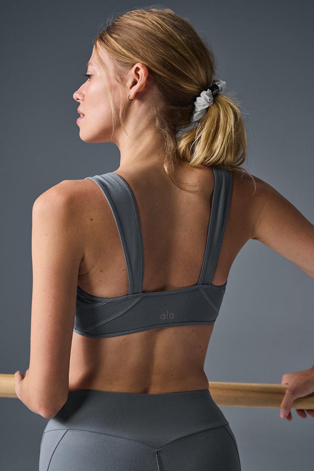 Sujetador Deportivo Alo Yoga Alosoft Sunray Mujer Gris Gris | Colombia  NZRE-75629
