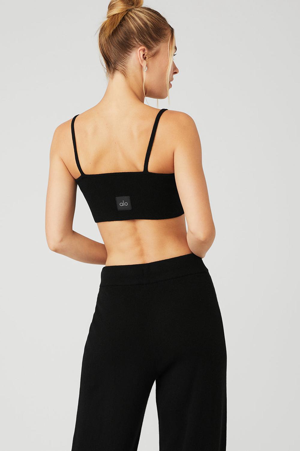 Sujetador Deportivo Alo Yoga Cashmere Jet Set Mujer Negras | Colombia  WILM-34891