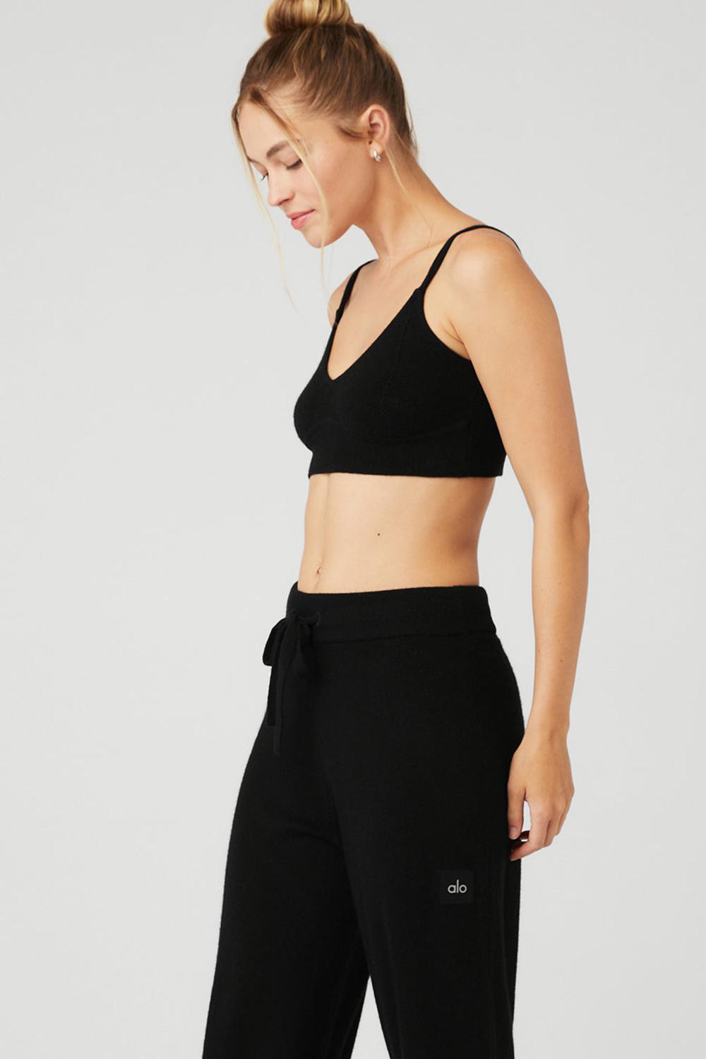 Sujetador Deportivo Alo Yoga Cashmere Jet Set Mujer Negras | Colombia  WILM-34891