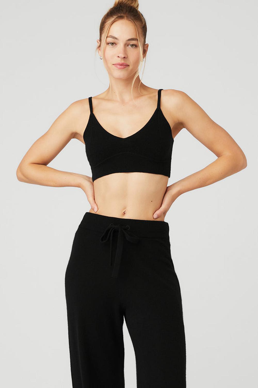 Sujetador Deportivo Alo Yoga Cashmere Jet Set Mujer Negras | Colombia  WILM-34891