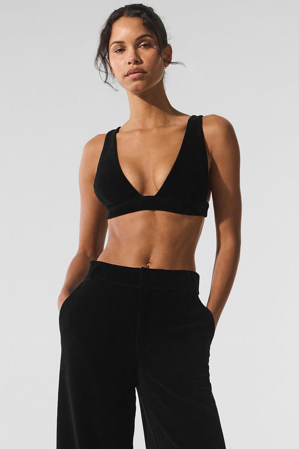 Sujetador Deportivo Alo Yoga Micro Corduroy Dreamer Mujer Negras | Colombia  JBZS-01572