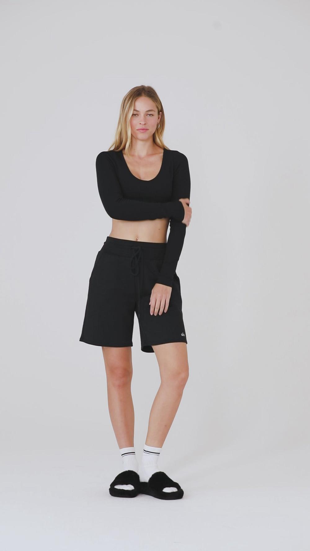 Sujetador Deportivo Alo Yoga Ribbed Defined Long Sleeve Mujer Espresso | Colombia  XWAQ-86120