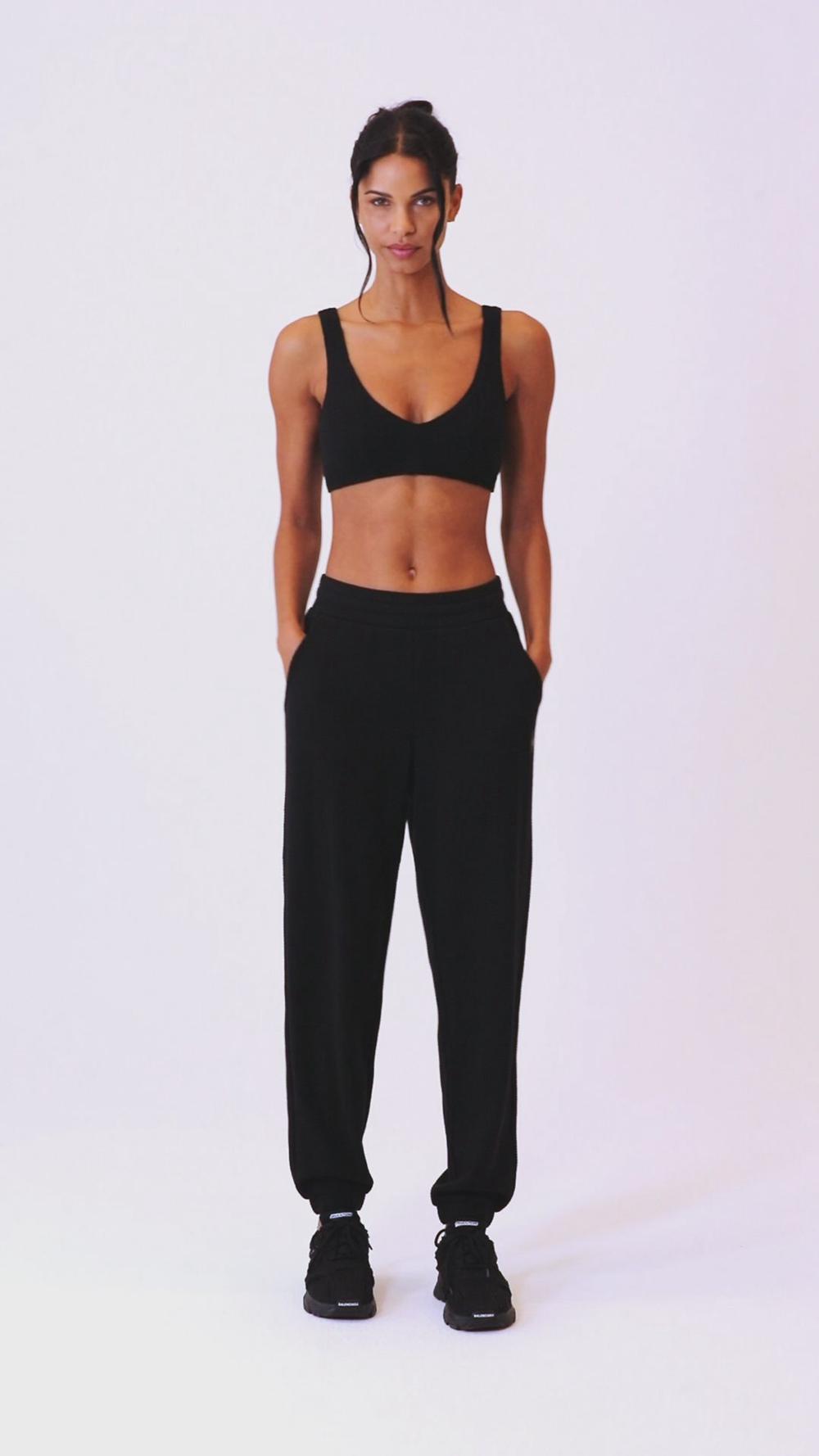 Sujetador Deportivo Alo Yoga Waffle Weekend Escape Mujer Negras | Colombia  ZWME-50218