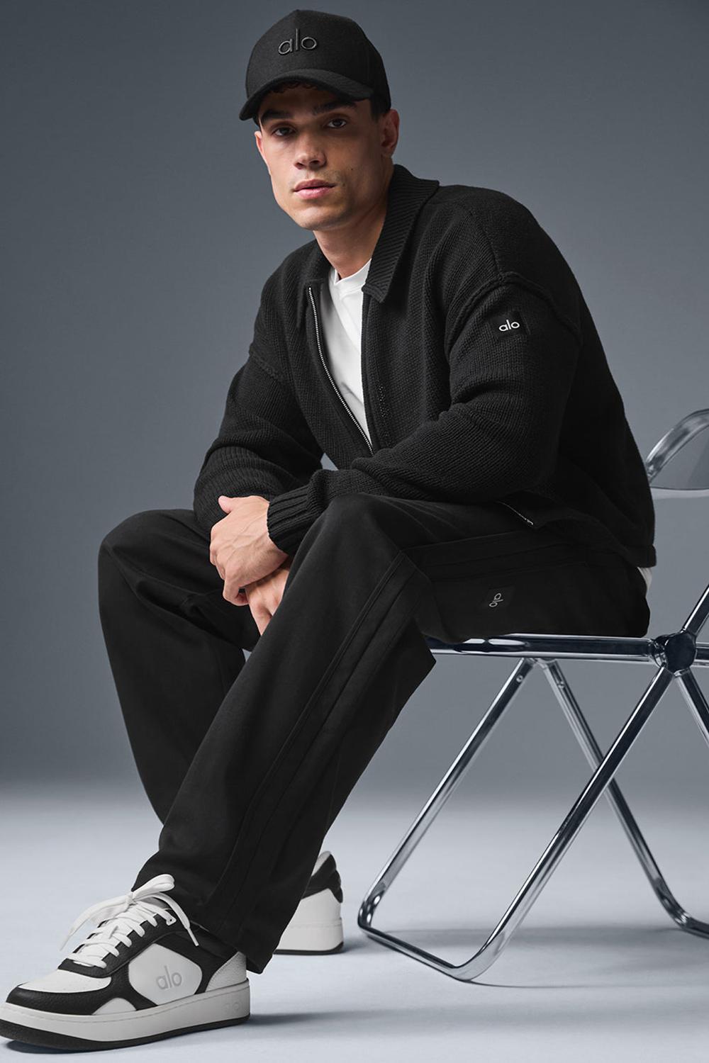 Suéteres Alo Yoga Heritage Full Zip Hombre Negras | Colombia  AEJQ-92065