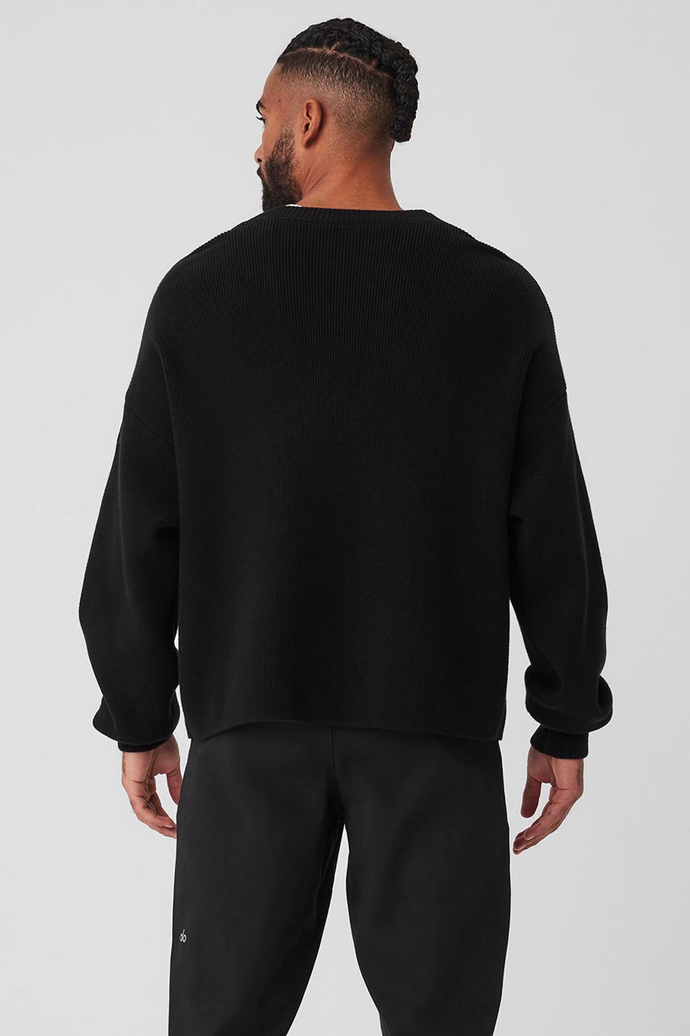 Suéteres Alo Yoga Scholar Cardigan Hombre Negras | Colombia  KDXY-24381