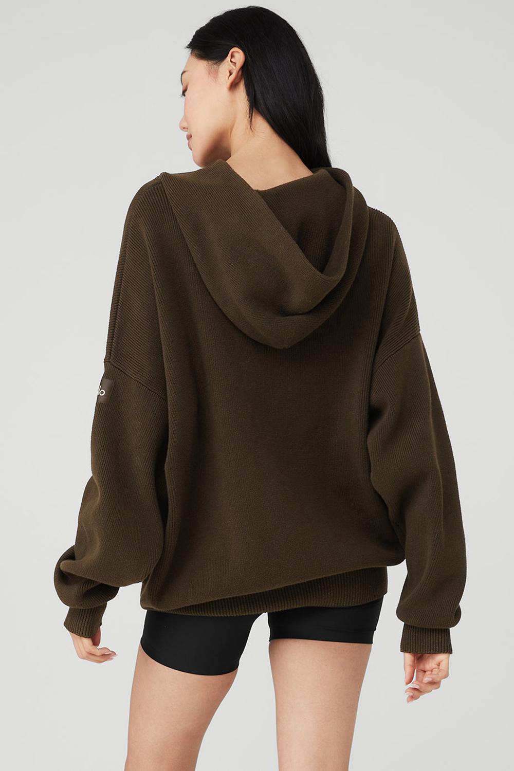 Suéteres Alo Yoga Scholar Hooded Mujer Espresso | Colombia  YQBI-05347