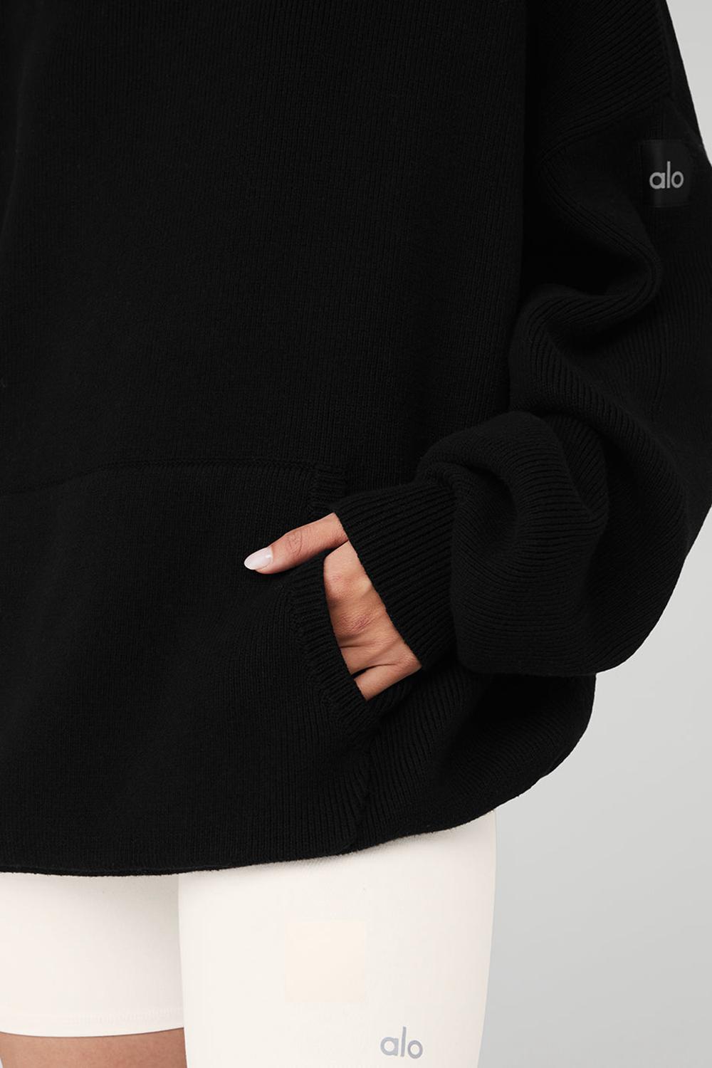Suéteres Alo Yoga Scholar Hooded Mujer Negras | Colombia  RFOS-45387