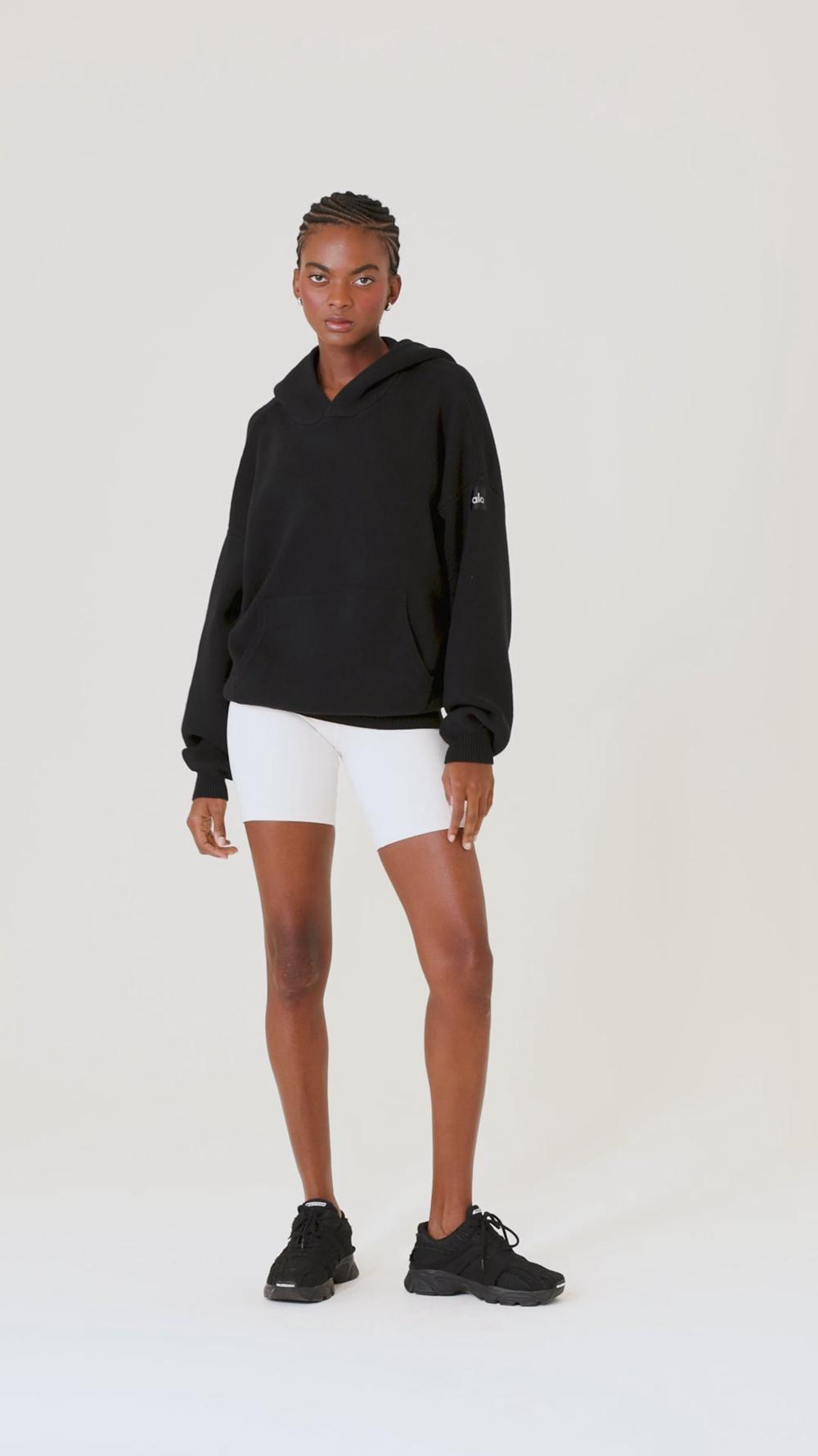 Suéteres Alo Yoga Scholar Hooded Mujer Negras | Colombia  RFOS-45387