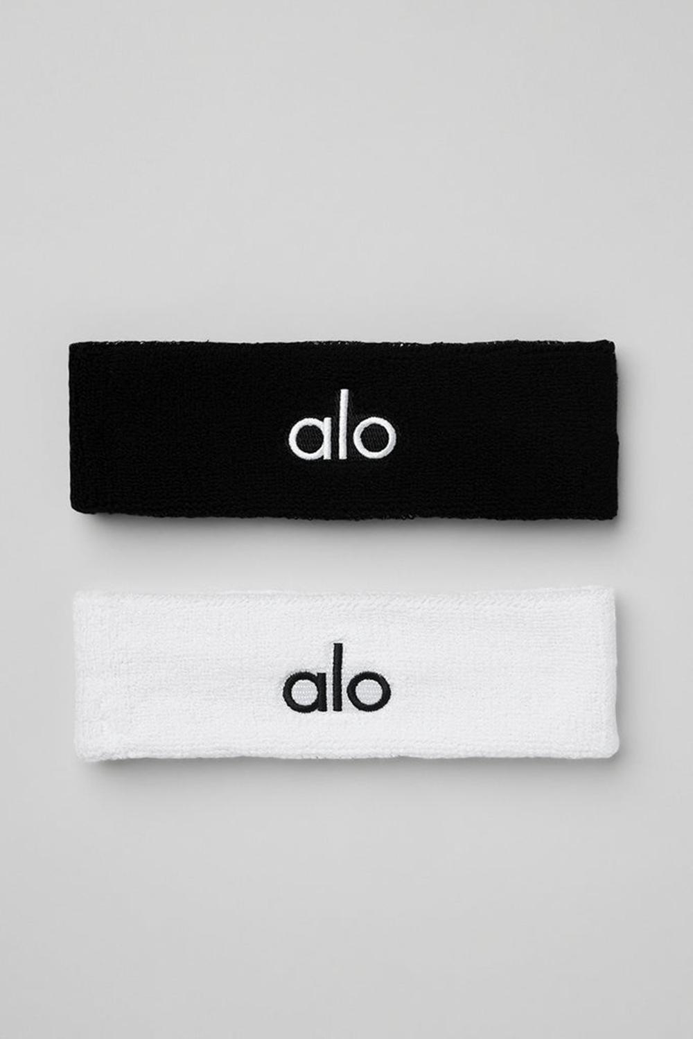 Sweatbands Alo Yoga Glow (2-Pack) Hombre Negras Blancas | Colombia  VMPX-57483