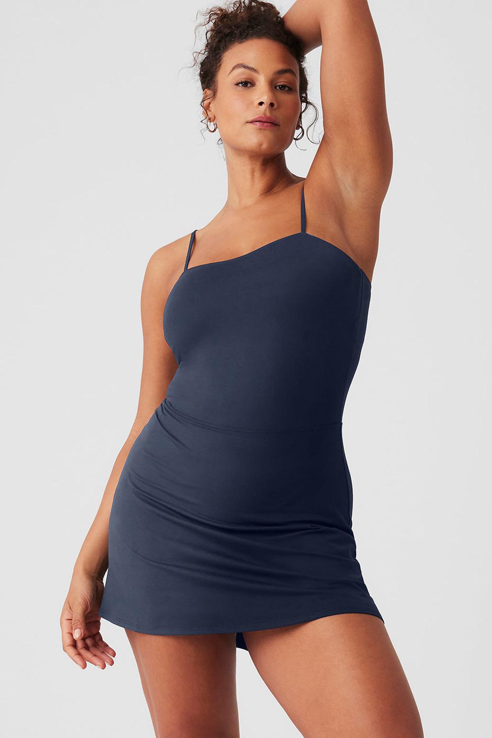 Vestido Alo Yoga Alosoft Courtside Tennis Mujer Azul Marino | Colombia  KYMW-81360