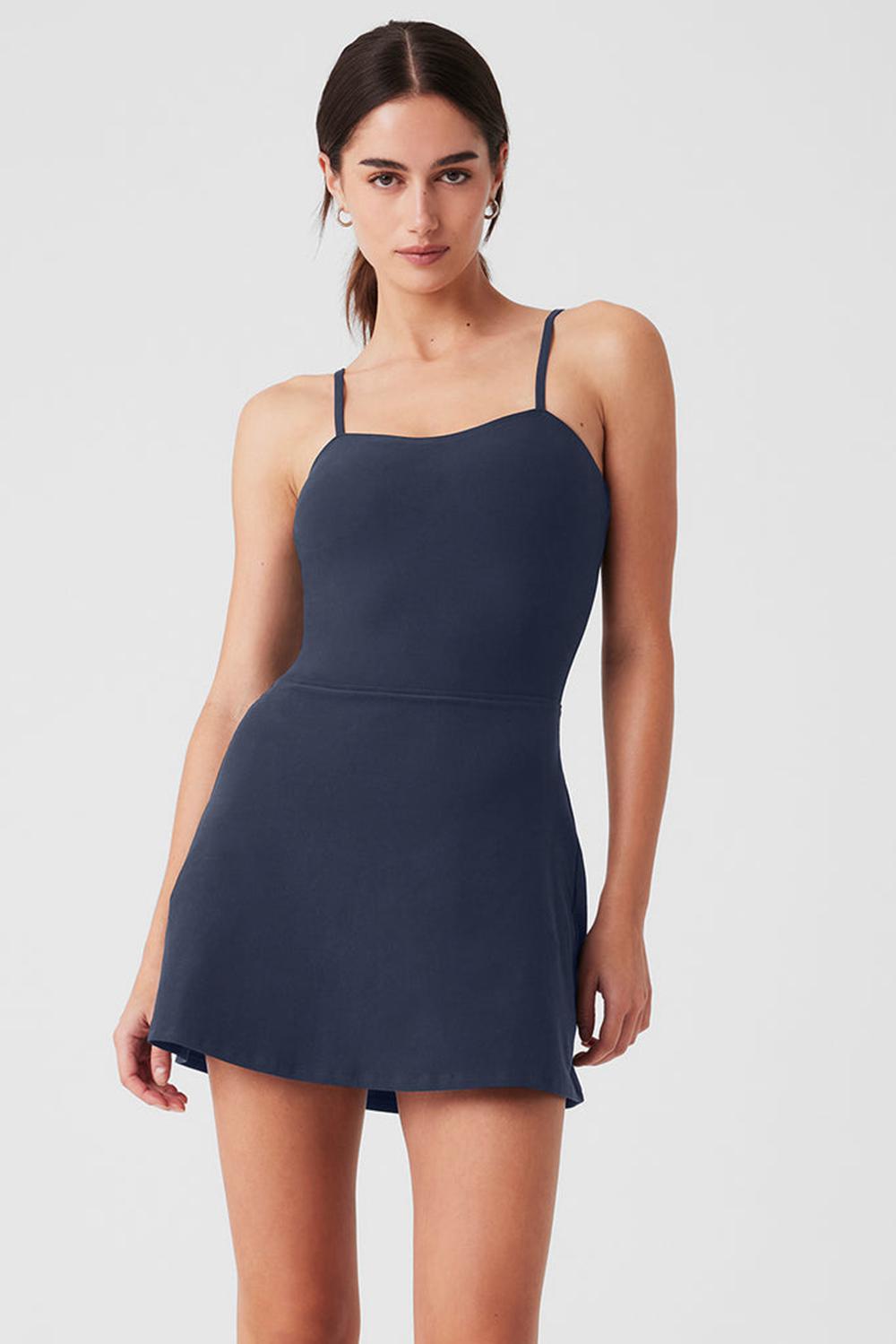 Vestido Alo Yoga Alosoft Courtside Tennis Mujer Azul Marino | Colombia  KYMW-81360