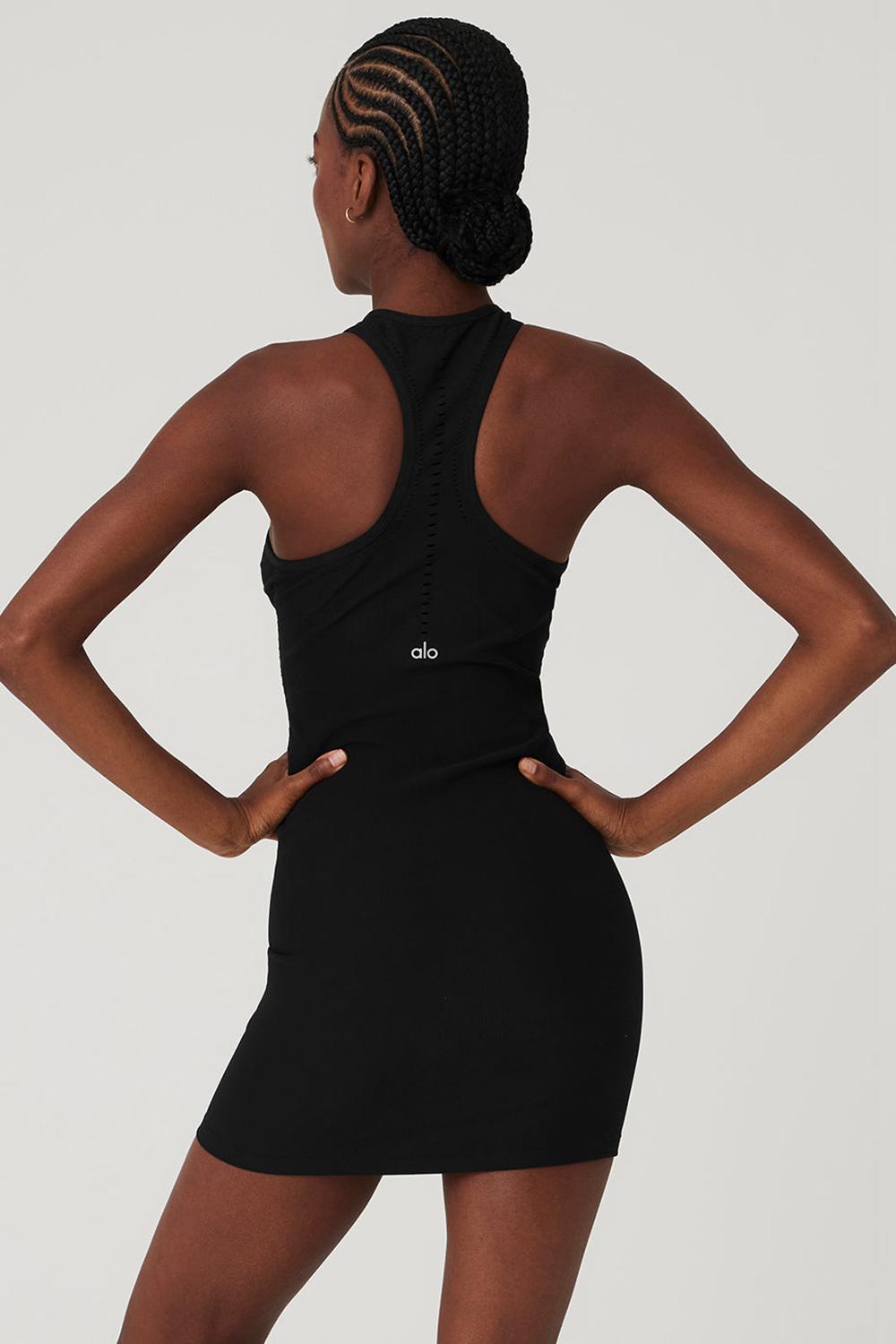 Vestido Alo Yoga Seamless Open Air Racerback Mujer Negras | Colombia  HBCE-21497