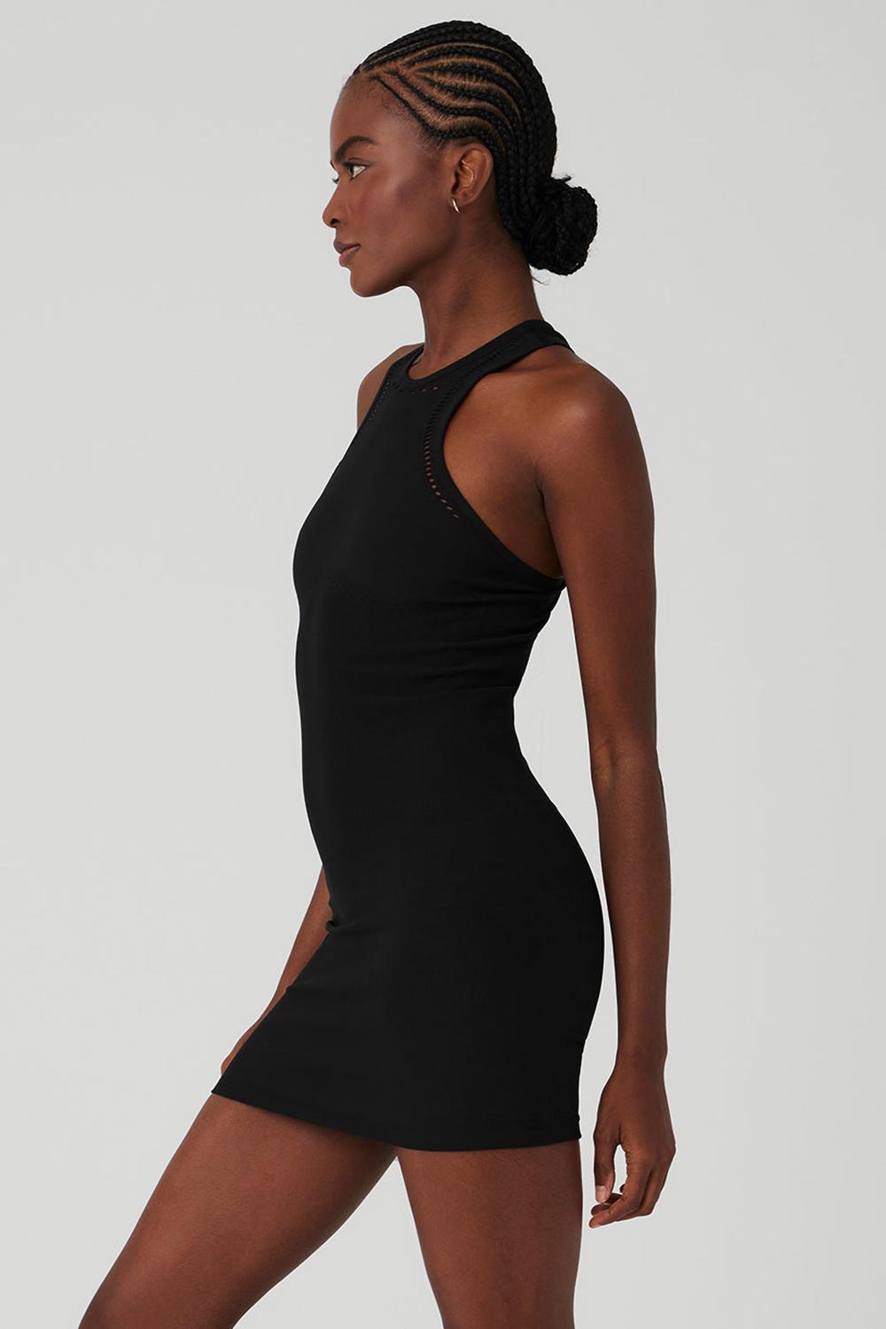 Vestido Alo Yoga Seamless Open Air Racerback Mujer Negras | Colombia  HBCE-21497