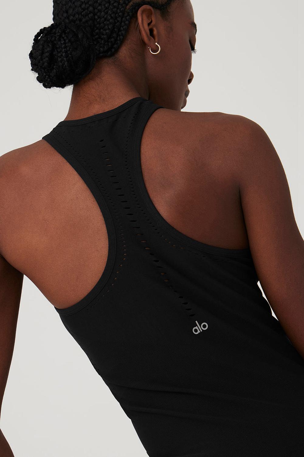 Vestido Alo Yoga Seamless Open Air Racerback Mujer Negras | Colombia  HBCE-21497