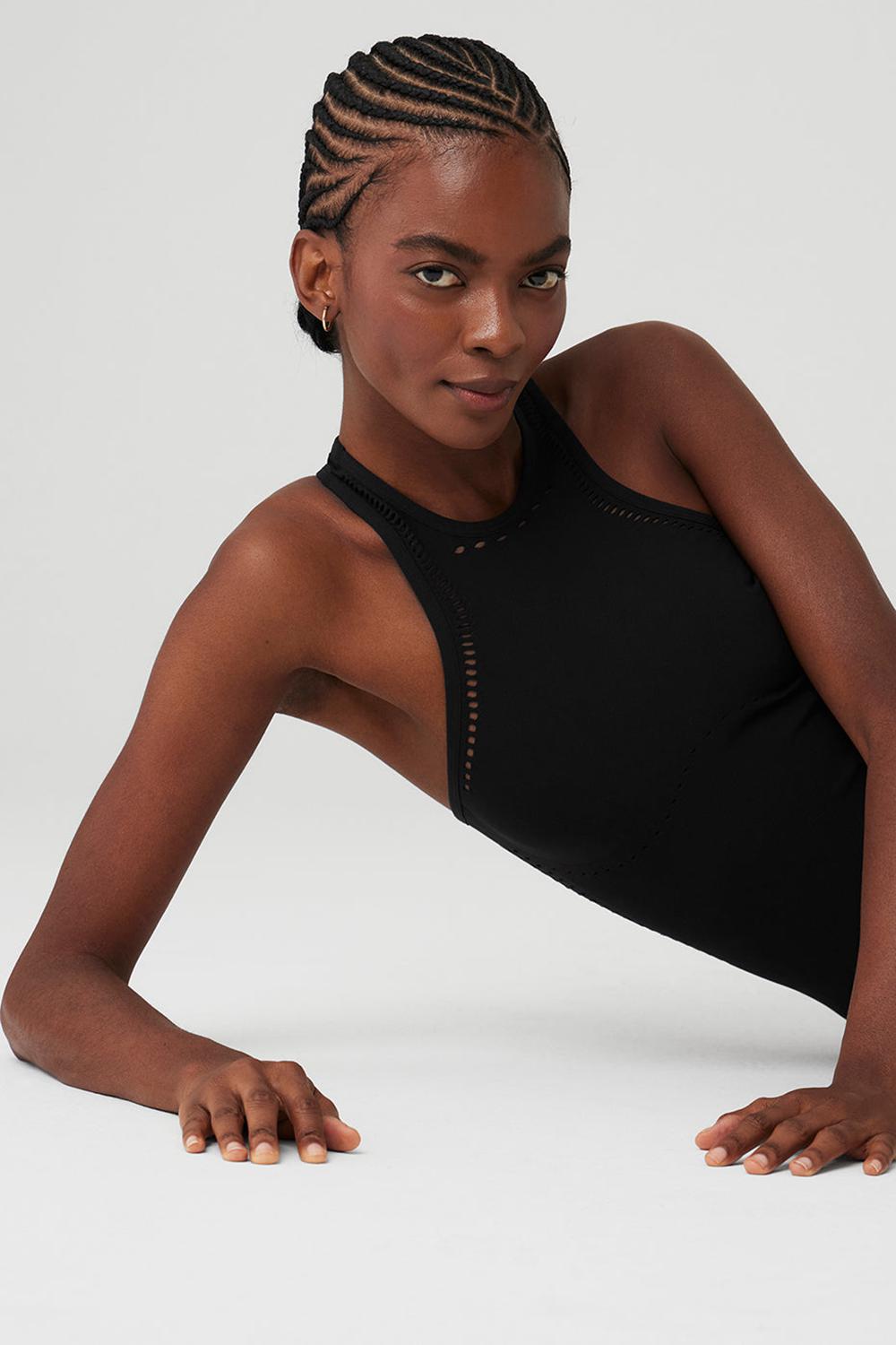 Vestido Alo Yoga Seamless Open Air Racerback Mujer Negras | Colombia  HBCE-21497